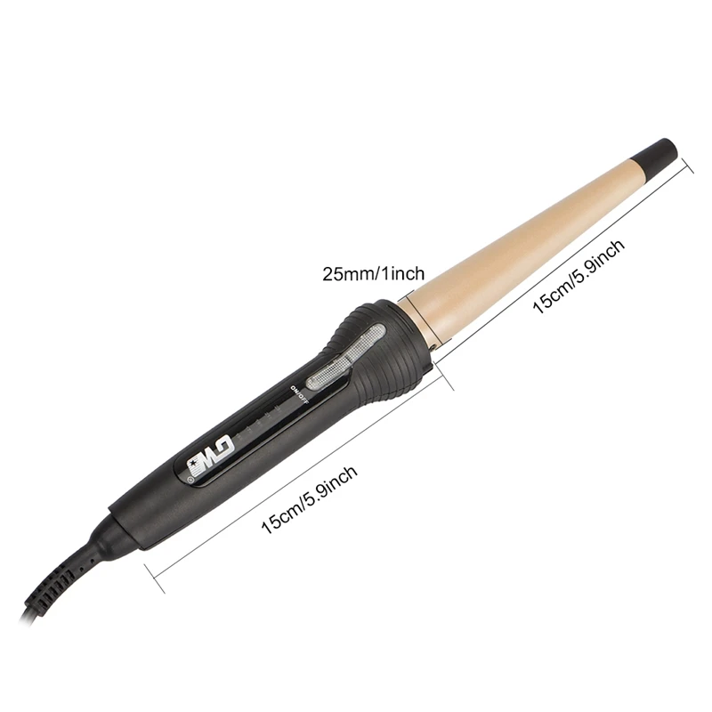 Rizador Cónico Cerámica Profesional Encrespador Cabello Ondulado Temperatura 450 Grados F Envio Gratis - Imagen 3