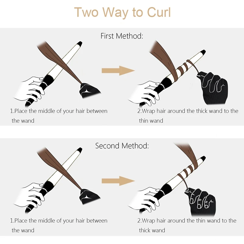 Rizador Cónico Cerámica Profesional Encrespador Cabello Ondulado Temperatura 450 Grados F Envio Gratis - Imagen 6