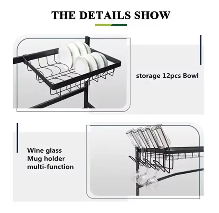 Escurridor 85 Cms Dos Niveles Plateado Acero Inoxidable Envió Gratis 40% De Descuento - Imagen 4