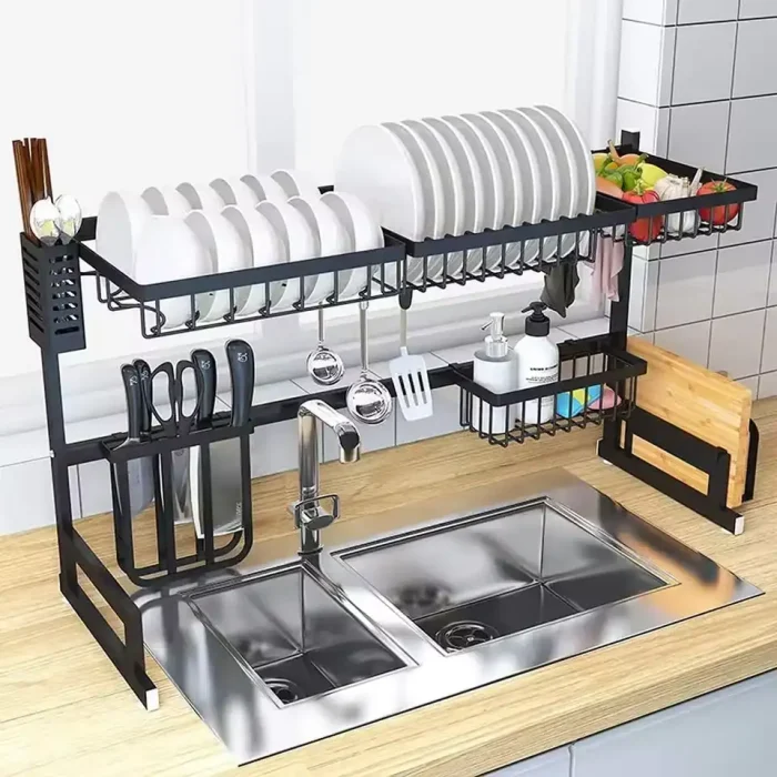 Escurridor 85 Cms Dos Niveles Plateado Acero Inoxidable Envió Gratis 40% De Descuento - Imagen 1