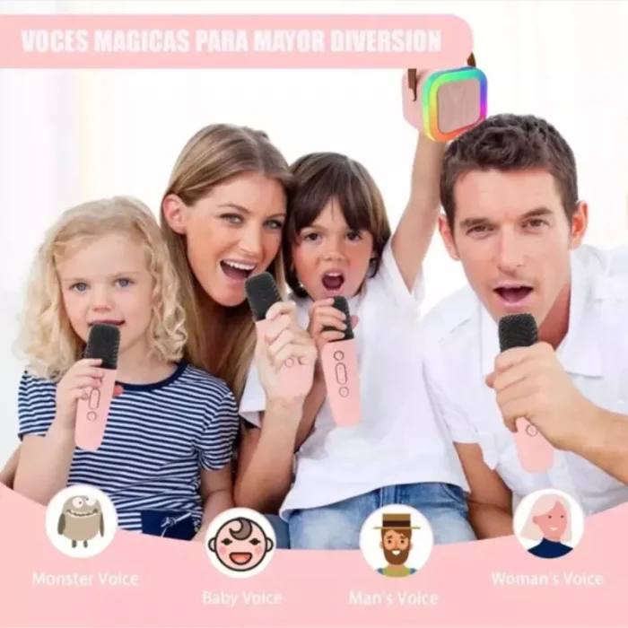 Bocina Plus Bluetooth Para Karaoke Con 2 Micrófonos Con Conectividad Envío Gratis - Imagen 4