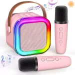 Bocina Plus Bluetooth Para Karaoke Con 2 Micrófonos Con Conectividad Envío Gratis