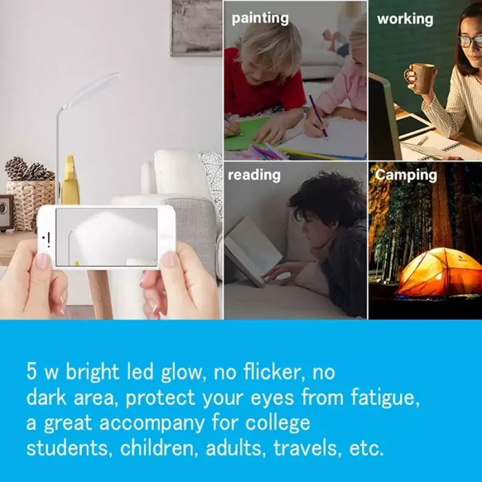 Lámpara De Escritorio Led Con Cuello Flexible De Cisne Envio Gratis - Imagen 5