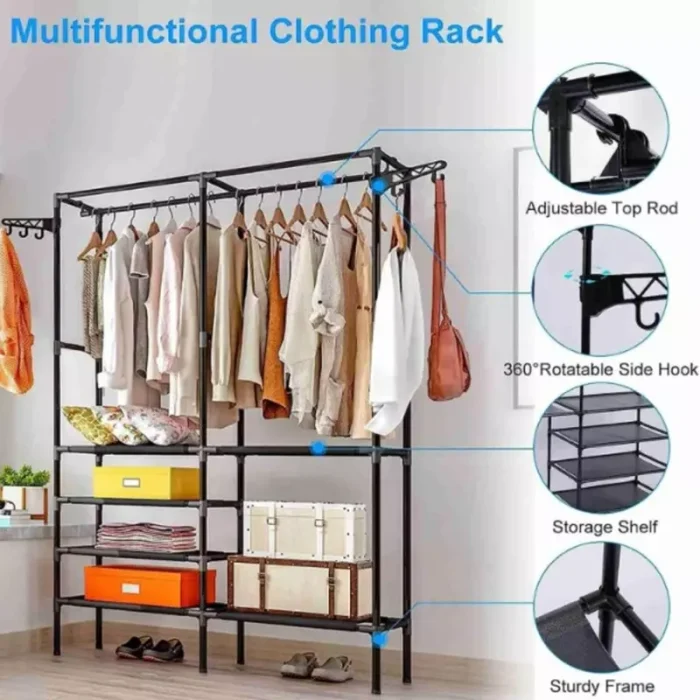 Closet Perchero Zapatera Doble Portátil Resistente Envió Gratis - Imagen 2