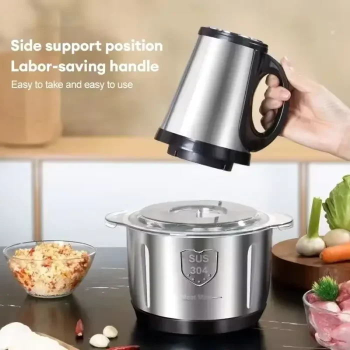 Picadora De Carne Eléctrica De 2L Acero Inoxidable Envió Gratis - Imagen 4