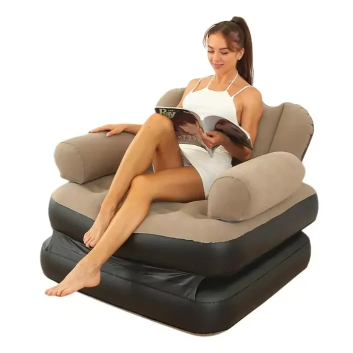 Sillón Inflable Sofá Cama Plegable Multifuncional Tipo Puf Envió Gratis - Imagen 1