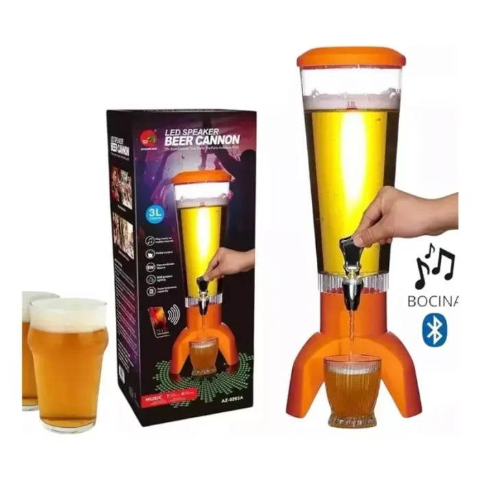 Barril Dispensador De Bebidas Bluetooth Con Luces Led Envió Gratis - Imagen 1
