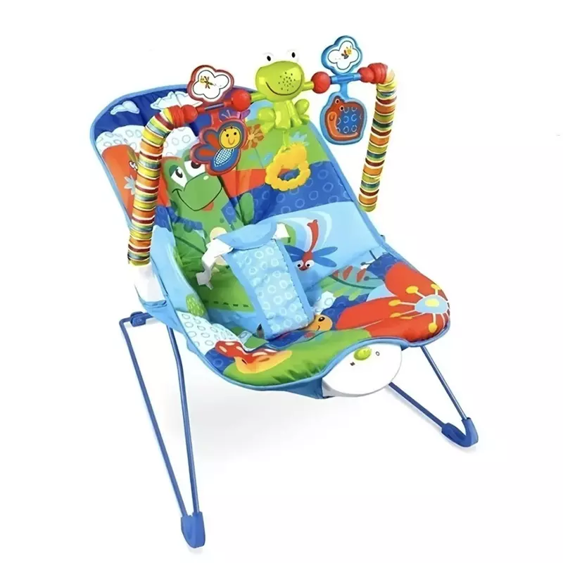 Silla Mecedora De Bebe Interactiva Silla Mecedora De Bebe Interactiva Azul Arnés Ajustable Envió Gratis - Imagen 1
